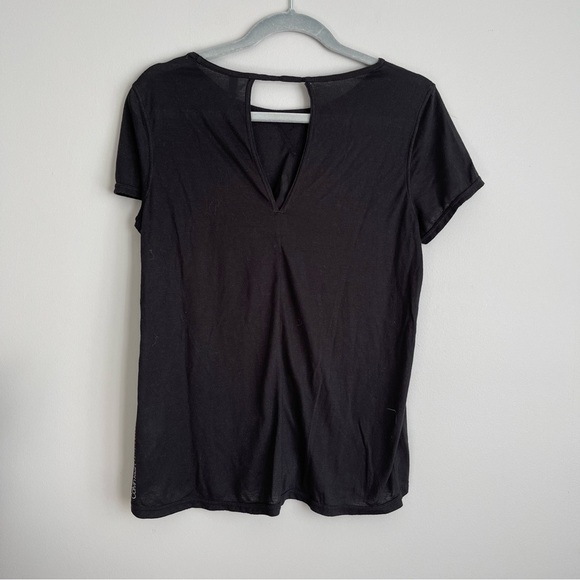 Calvin Klein Black Logo Performance Workout Top - Picture 2 of 3